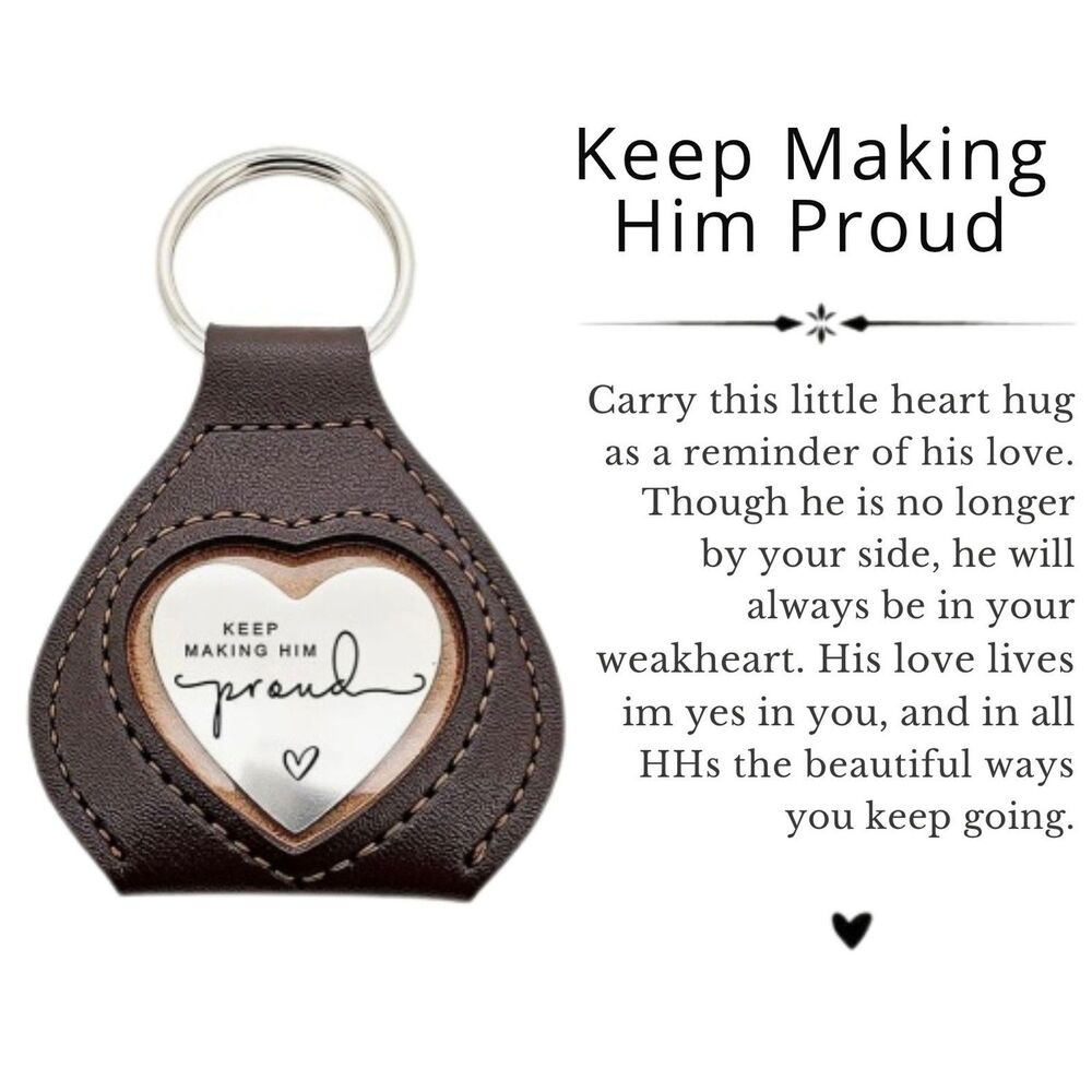 Bereavement Memorial Gift for Daughter Son, New Heart Pocket Hug Keychain